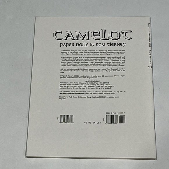 Vintage 2002 Camelot Paper Doll Book Uncut Tom Tierney 10 Dolls 22 Costumes - Picture 4 of 12